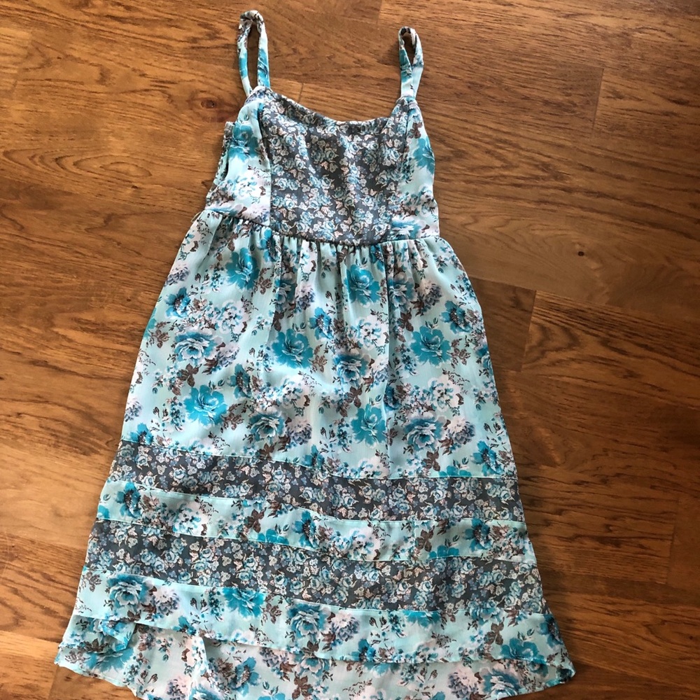 Blue Floral Summer Dress